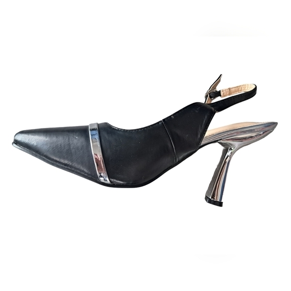 Frank Mully Women's Slingback shoes Closed Pointed Toe Formal PROM Wedding 7.5 - Picture 4 of 11